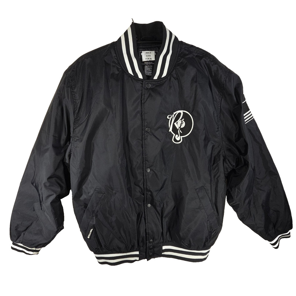 Vtg Jay-Z Rocafella 4:44 Reasonable Doubt Bomber Jacket Mens Large Roc-A-Fella